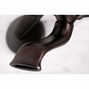 Kingston KS265ORB Three-Handle 2-Hole Tub Wall Mount Clawfoot Tub Faucet with Hand Shower, Oil Rubbed Bronze
