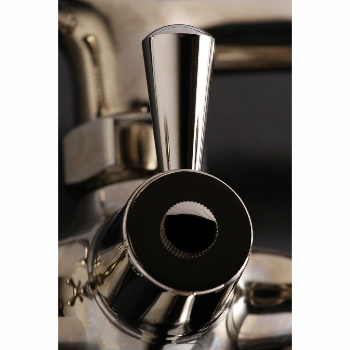 Kingston KS265PN Three-Handle 2-Hole Tub Wall Mount Clawfoot Tub Faucet with Hand Shower, Polished Nickel