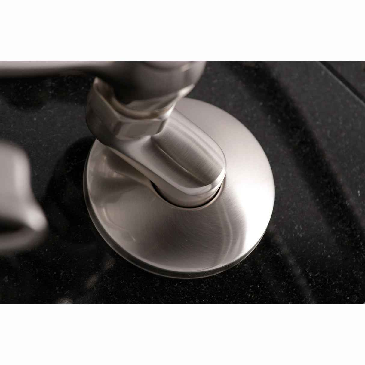 Kingston KS265SN Three-Handle 2-Hole Tub Wall Mount Clawfoot Tub Faucet with Hand Shower, Brushed Nickel