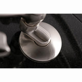 Kingston KS265SN Three-Handle 2-Hole Tub Wall Mount Clawfoot Tub Faucet with Hand Shower, Brushed Nickel