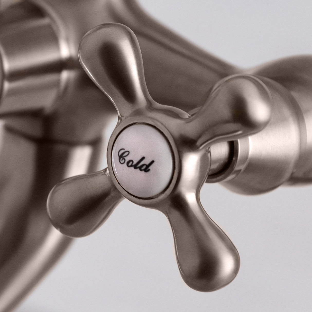 Kingston KS268SN Three-Handle 2-Hole Deck Mount Clawfoot Tub Faucet with Hand Shower, Brushed Nickel
