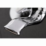 Kingston KS269C Three-Handle 2-Hole Tub Wall Mount Clawfoot Tub Faucet with Hand Shower, Polished Chrome