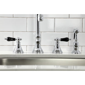 Duchess KS2791PKLBS Widespread Kitchen Faucet with Brass Sprayer, Polished Chrome