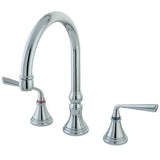 Silver Sage KS2791ZLLS Two-Handle 3-Hole Deck Mount Widespread Kitchen Faucet, Polished Chrome