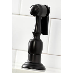 Duchess KS2795PKLBS Widespread Kitchen Faucet with Brass Sprayer, Oil Rubbed Bronze