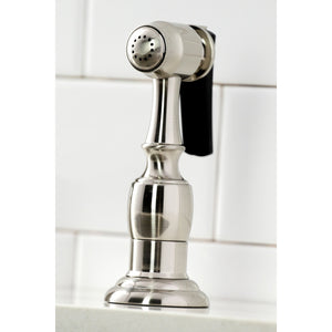 Duchess KS2798PKLBS Widespread Kitchen Faucet with Brass Sprayer, Brushed Nickel