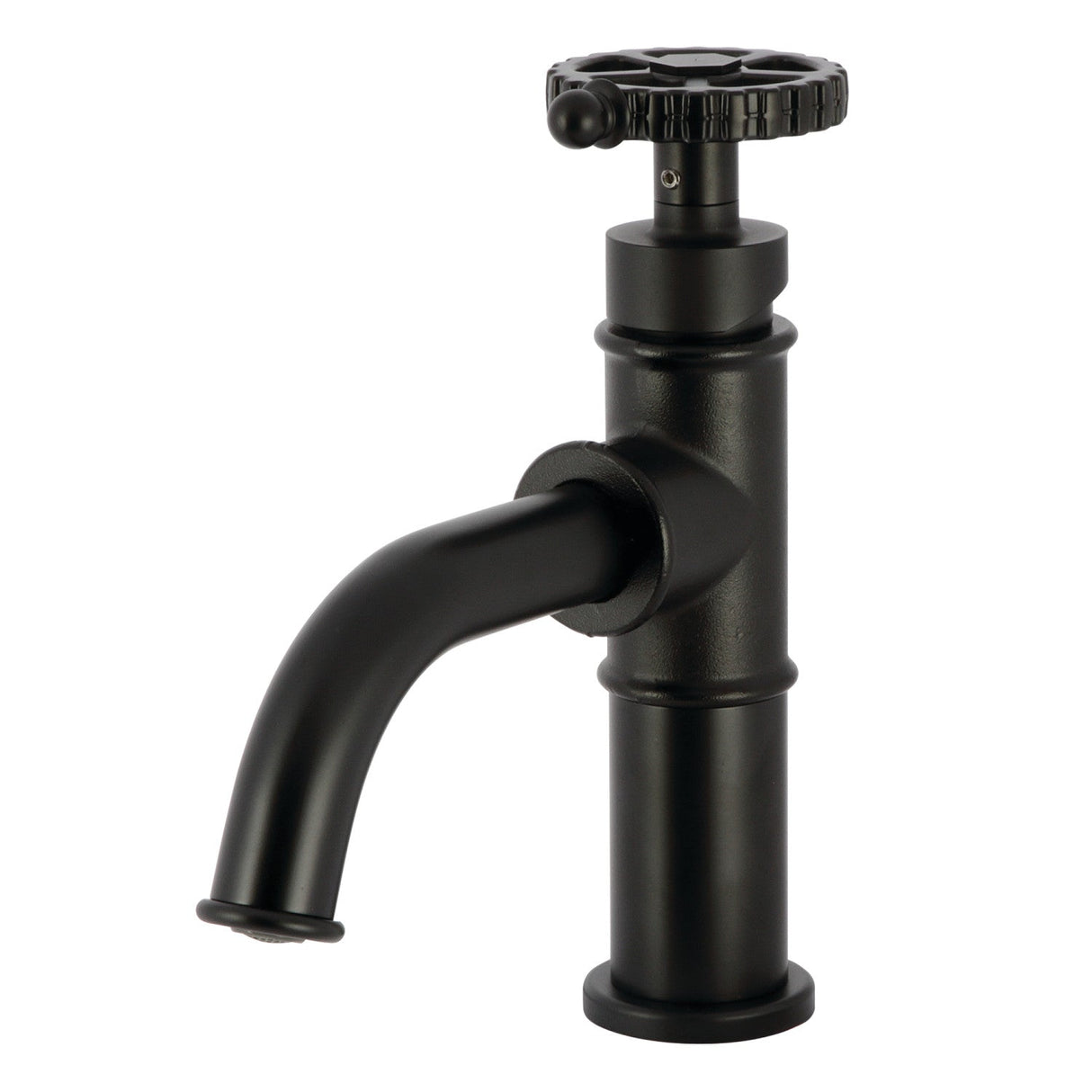 Fuller KS2820CG Single-Handle 1-Hole Deck Mount Bathroom Faucet with Push Pop-Up, Matte Black