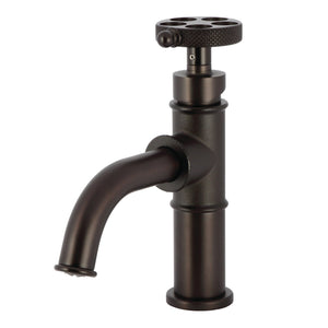Webb KS2825RKX Single-Handle 1-Hole Deck Mount Bathroom Faucet with Knurled Handle and Push Pop-Up Drain, Oil Rubbed Bronze