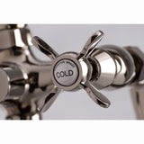 Essex KS288PN Three-Handle 2-Hole Deck Mount Clawfoot Tub Faucet with Hand Shower, Polished Nickel