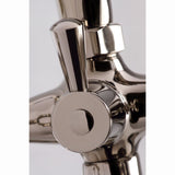 Essex KS288PN Three-Handle 2-Hole Deck Mount Clawfoot Tub Faucet with Hand Shower, Polished Nickel