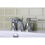 Concord KS2951DL Two-Handle 3-Hole Deck Mount Mini-Widespread Bathroom Faucet with Brass Pop-Up, Polished Chrome