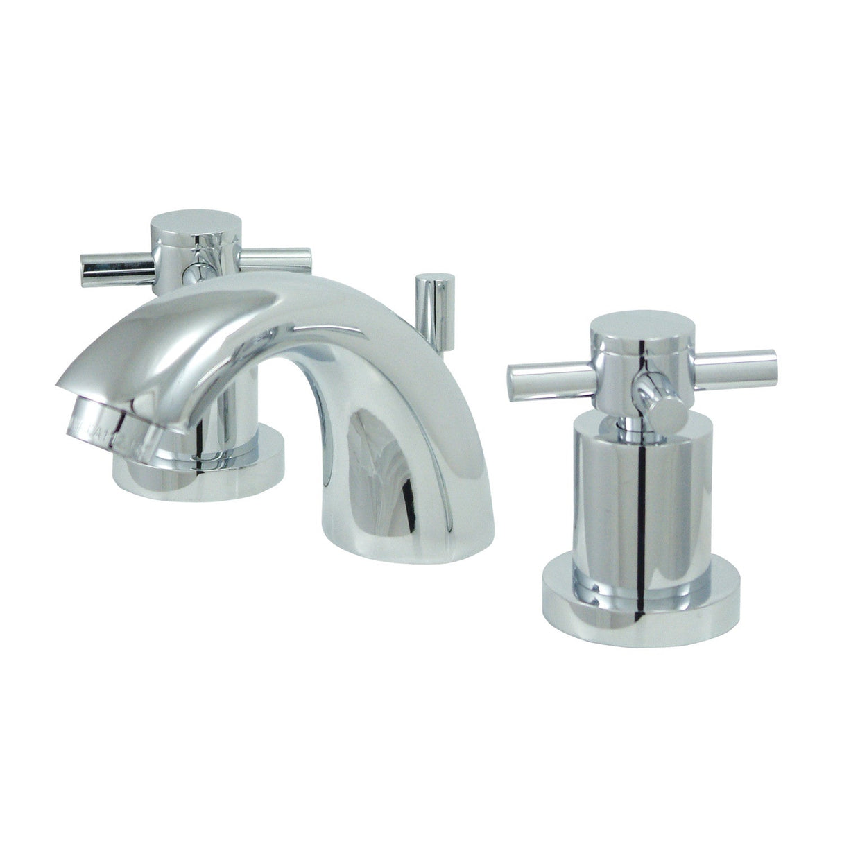 Concord KS2951DX Two-Handle 3-Hole Deck Mount Mini-Widespread Bathroom Faucet with Brass Pop-Up, Polished Chrome