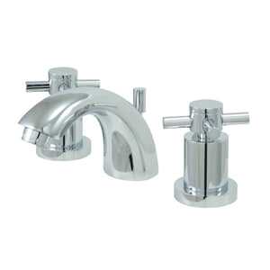 Concord KS2951DX Two-Handle 3-Hole Deck Mount Mini-Widespread Bathroom Faucet with Brass Pop-Up, Polished Chrome
