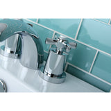 Millennium KS2951ZX Two-Handle 3-Hole Deck Mount Mini-Widespread Bathroom Faucet with Brass Pop-Up, Polished Chrome