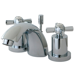 Millennium KS2951ZX Two-Handle 3-Hole Deck Mount Mini-Widespread Bathroom Faucet with Brass Pop-Up, Polished Chrome