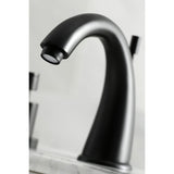 Concord KS2960DL Two-Handle 3-Hole Deck Mount Widespread Bathroom Faucet with Brass Pop-Up, Matte Black