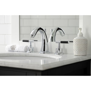 Kaiser KS2961CKL Two-Handle Deck Mount Widespread Bathroom Faucet with Brass Pop-Up, Polished Chrome