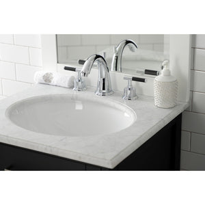 Kaiser KS2961CKL Two-Handle Deck Mount Widespread Bathroom Faucet with Brass Pop-Up, Polished Chrome