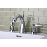 Concord KS2961DL Two-Handle 3-Hole Deck Mount Widespread Bathroom Faucet with Brass Pop-Up, Polished Chrome