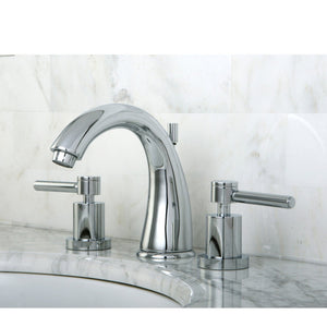Concord KS2961DL Two-Handle 3-Hole Deck Mount Widespread Bathroom Faucet with Brass Pop-Up, Polished Chrome