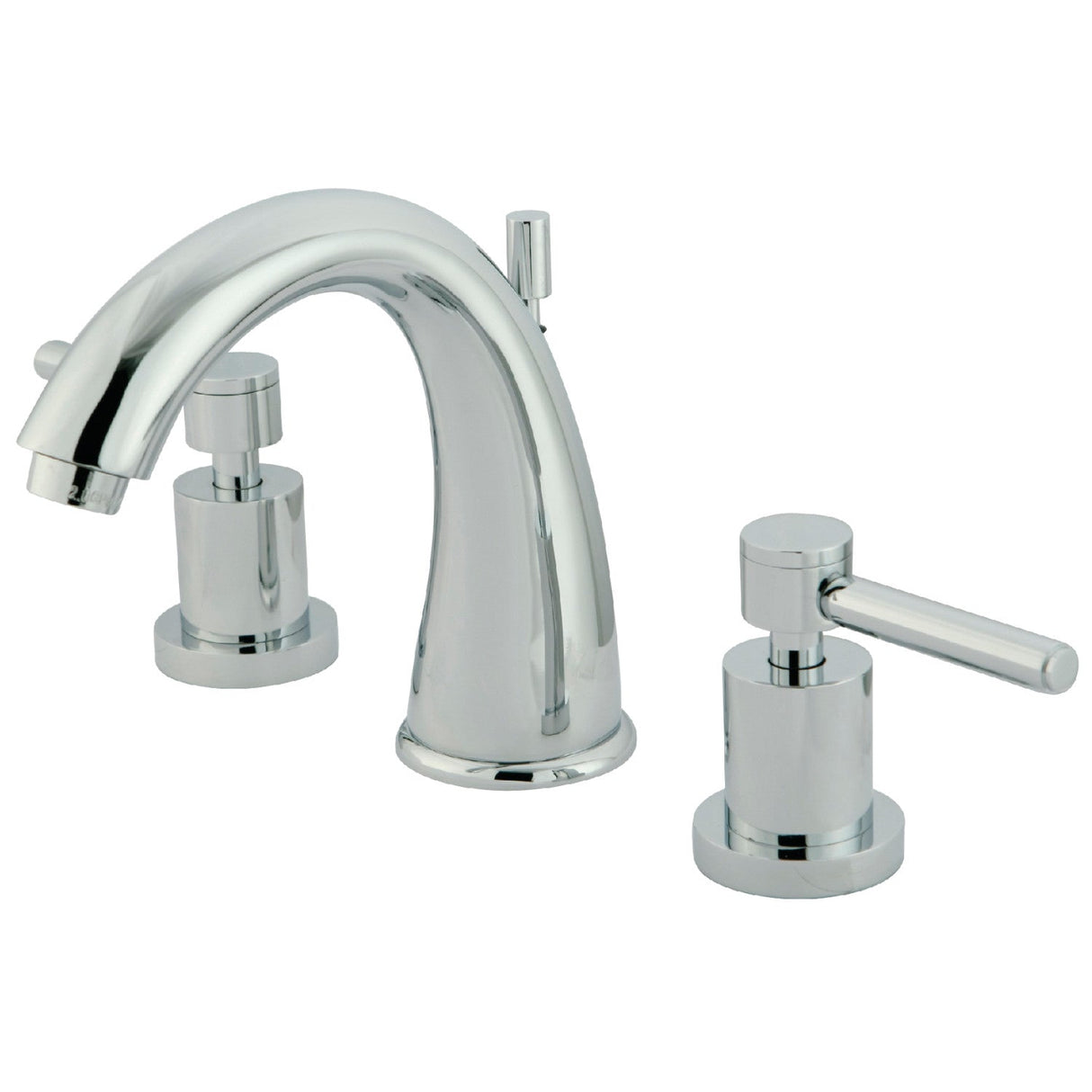 Concord KS2961DL Two-Handle 3-Hole Deck Mount Widespread Bathroom Faucet with Brass Pop-Up, Polished Chrome
