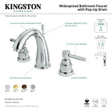 Elinvar KS2961EL Two-Handle 3-Hole Deck Mount Widespread Bathroom Faucet with Brass Pop-Up, Polished Chrome