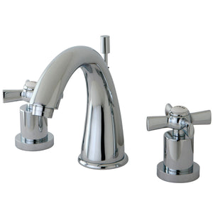 Millennium KS2961ZX Two-Handle 3-Hole Deck Mount Widespread Bathroom Faucet with Brass Pop-Up, Polished Chrome
