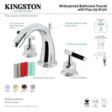 Kaiser KS2962CKL Two-Handle Deck Mount Widespread Bathroom Faucet with Brass Pop-Up, Polished Brass