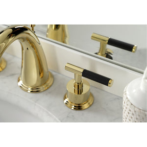 Kaiser KS2962CKL Two-Handle Deck Mount Widespread Bathroom Faucet with Brass Pop-Up, Polished Brass