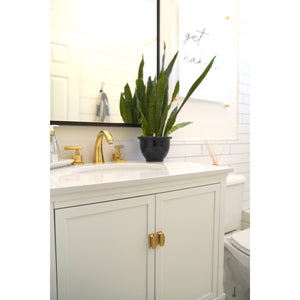 Claremont KS2962CQL Two-Handle 3-Hole Deck Mount Widespread Bathroom Faucet with Brass Pop-Up, Polished Brass