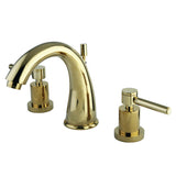 Concord KS2962DL Two-Handle 3-Hole Deck Mount Widespread Bathroom Faucet with Brass Pop-Up, Polished Brass