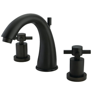 Concord KS2965DX Two-Handle 3-Hole Deck Mount Widespread Bathroom Faucet with Brass Pop-Up, Oil Rubbed Bronze