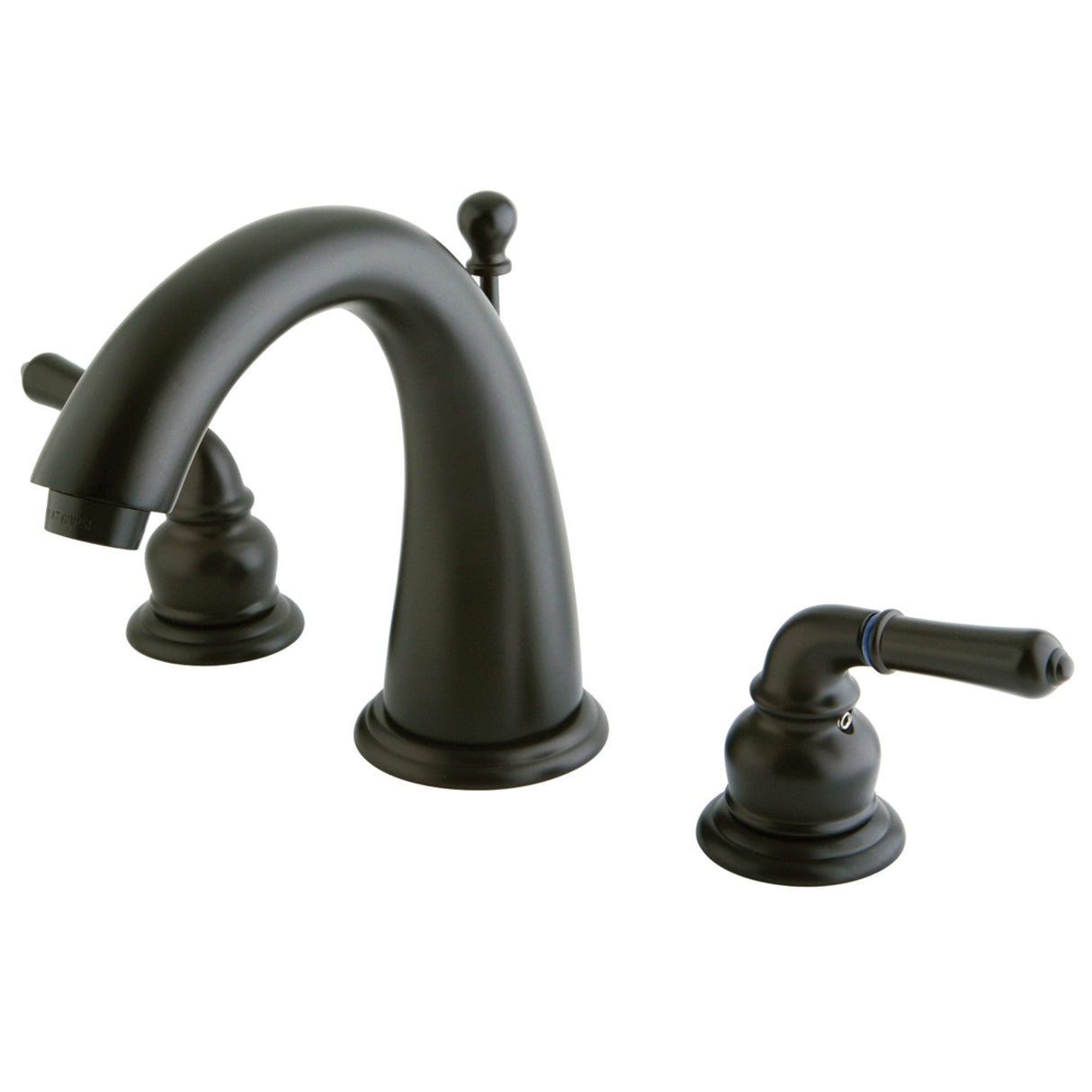 Naples KS2965 Two-Handle 3-Hole Deck Mount Widespread Bathroom Faucet with Brass Pop-Up, Oil Rubbed Bronze