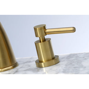 Concord KS2967DL Two-Handle 3-Hole Deck Mount Widespread Bathroom Faucet with Brass Pop-Up, Brushed Brass