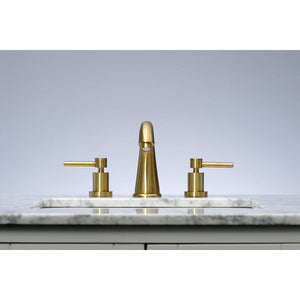 Concord KS2967DL Two-Handle 3-Hole Deck Mount Widespread Bathroom Faucet with Brass Pop-Up, Brushed Brass
