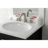 Kaiser KS2968CKL Two-Handle Deck Mount Widespread Bathroom Faucet with Brass Pop-Up, Brushed Nickel