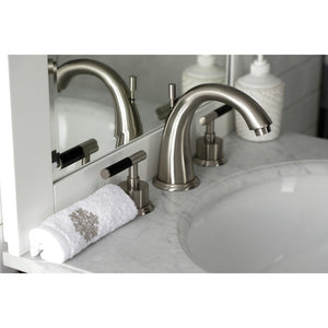 Kaiser KS2968CKL Two-Handle Deck Mount Widespread Bathroom Faucet with Brass Pop-Up, Brushed Nickel