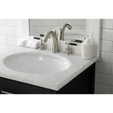 Kaiser KS2968CKL Two-Handle Deck Mount Widespread Bathroom Faucet with Brass Pop-Up, Brushed Nickel