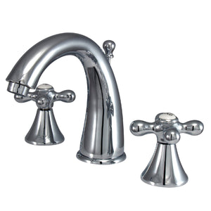 Naples KS2971AX Two-Handle 3-Hole Deck Mount Widespread Bathroom Faucet with Brass Pop-Up, Polished Chrome