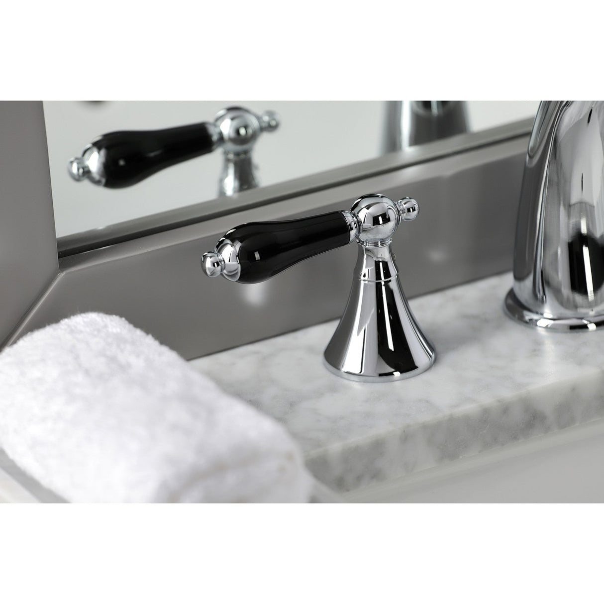 Duchess KS2971PKL Two-Handle Deck Mount Widespread Bathroom Faucet with Brass Pop-Up, Polished Chrome