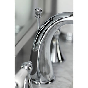 Naples KS2971PL Two-Handle 3-Hole Deck Mount Widespread Bathroom Faucet with Brass Pop-Up, Polished Chrome