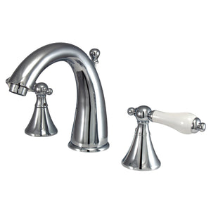 Naples KS2971PL Two-Handle 3-Hole Deck Mount Widespread Bathroom Faucet with Brass Pop-Up, Polished Chrome