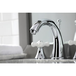 Naples KS2971PX Two-Handle 3-Hole Deck Mount Widespread Bathroom Faucet with Brass Pop-Up, Polished Chrome
