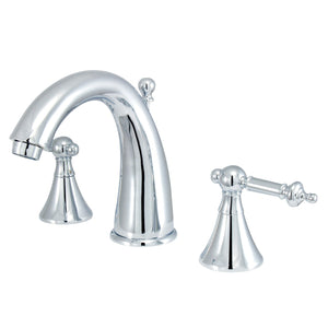 Templeton KS2971TL Two-Handle 3-Hole Deck Mount Widespread Bathroom Faucet with Brass Pop-Up, Polished Chrome