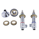 Kingston KS2971V Hot And Cold Valve Included Handle Base Install Nut Washer (1 Pair), Polished Chrome