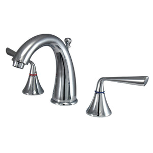 Silver Sage KS2971ZL Two-Handle 3-Hole Deck Mount Widespread Bathroom Faucet with Brass Pop-Up, Polished Chrome