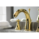 Naples KS2972PL Two-Handle 3-Hole Deck Mount Widespread Bathroom Faucet with Brass Pop-Up, Polished Brass