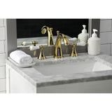 Naples KS2972PL Two-Handle 3-Hole Deck Mount Widespread Bathroom Faucet with Brass Pop-Up, Polished Brass