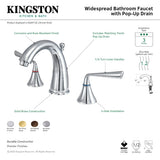 Silver Sage KS2972ZL Two-Handle 3-Hole Deck Mount Widespread Bathroom Faucet with Brass Pop-Up, Polished Brass