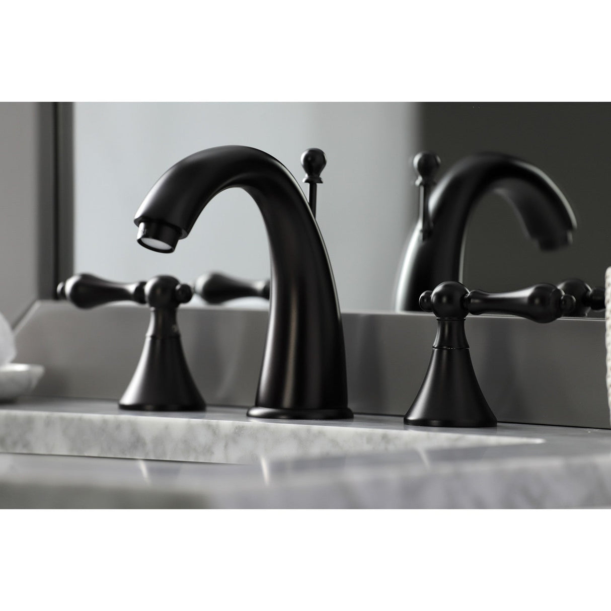 Naples KS2975AL Two-Handle 3-Hole Deck Mount Widespread Bathroom Faucet with Brass Pop-Up, Oil Rubbed Bronze